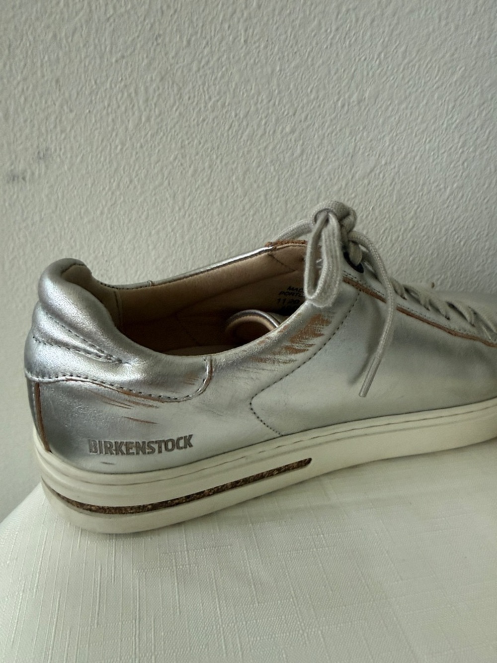 Birkenstock Metallic Silver Low-Top Sneakers size 8 - Picture 6 of 10